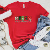 Merry Christmas Plaid Vrouwen Shirt