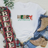 Merry Christmas Plaid Vrouwen Shirt