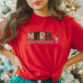 Merry Christmas Plaid Vrouwen Shirt