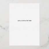 MERRY CHRISTMAS Plain Personalized Photo ROOS GOLD Folie Uitnodiging (Achterkant)