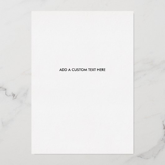 MERRY CHRISTMAS Plain Personalized Photo ROOS GOLD Folie Uitnodiging (Achterkant)