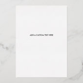 MERRY CHRISTMAS Plain Persoonlijke foto Folie Uitnodiging (Achterkant)