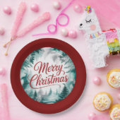 Merry Christmas Plate Papieren Bordje (Feest)