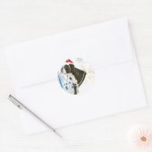 Merry Christmas,Pocky. Ronde Sticker (Envelop)
