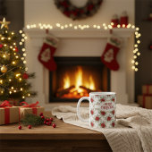 Merry Christmas Poinsettia Floral Holiday Pattern Koffiemok