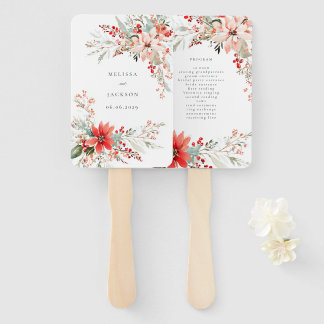 Merry Christmas Poinsettia Flower Holiday Handwaaier