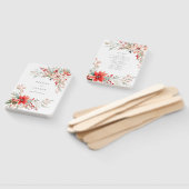 Merry Christmas Poinsettia Flower Holiday Handwaaier (Niet-gemonteerd)