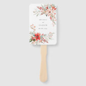 Merry Christmas Poinsettia Flower Holiday Handwaaier (Voorkant)