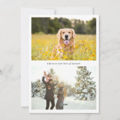 Merry Christmas Poinsettia Photo Feestdagenkaart (Achterkant)