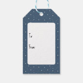 Merry Christmas Polar Bears On Stars Cadeaulabel (Achterkant)