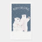 Merry Christmas Polar Bears On Stars Servet (Voorkant)