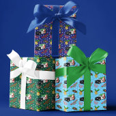 Merry Christmas Police Officer Santa Cop Car Inpakpapier Vel