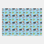 Merry Christmas Police Officer Santa Cop Car Inpakpapier Vel (Voorkant 3)