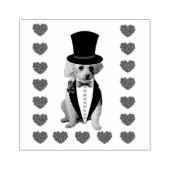 Merry Christmas Poodle Tuxedo Rubber Stamp Rubberstempel (Afrduk)