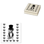 Merry Christmas Poodle Tuxedo Rubber Stamp Rubberstempel (Gestempeld)