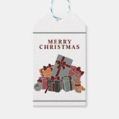 MERRY CHRISTMAS, pool van cadeautjes - Labels met  Cadeaulabel (Voorkant)