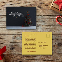 Merry Christmas Post Kaart Modern & Classic