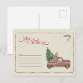 Merry Christmas Postcard – Holiday Greeting Card Feestdagenkaart (Voorkant / Achterkant)
