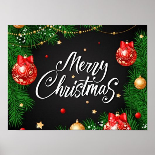 Merry Christmas poster papier (Voorkant)