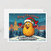 Merry Christmas Potato Boise Idaho  Feestdagenkaart (Voorkant / Achterkant)