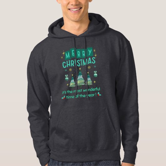 Merry Christmas - Prachtige tijd van het jaar T-Sh Hoodie (Voorkant)