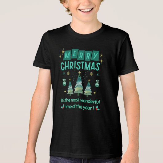 Merry Christmas - Prachtige tijd van het jaar T-Sh Tri-Blend Shirt (Voorkant)