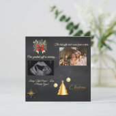 Merry Christmas Pregnancy Chalkboard Announcement Feestdagenkaart (Staand voorkant)