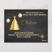 Merry Christmas Pregnancy Chalkboard Invitation Briefkaart (Achterkant)