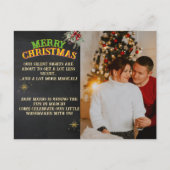 Merry Christmas Pregnancy Chalkboard Invitation Briefkaart (Voorkant)