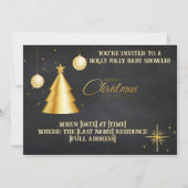 Merry Christmas Pregnancy Chalkboard Invitation Kaart (Achterkant)