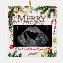 Merry Christmas Pregnancy Ultrasound Keramisch Ornament