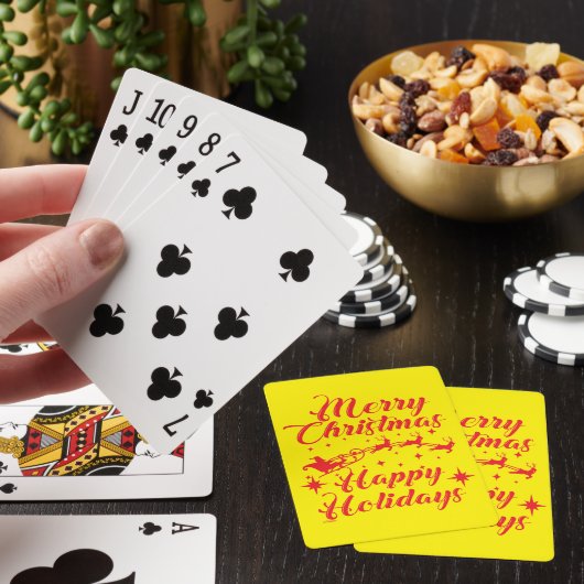 MERRY CHRISTMAS PRETTIGE FEESTDAGEN POKERKAARTEN (Insitu)