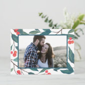 MERRY CHRISTMAS | Prettige feestdagen Waterverf Ho Kaart (Staand voorkant)