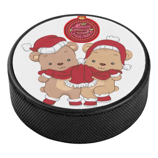 Merry Christmas Puck Design in feestelijke rode kl (3/4)