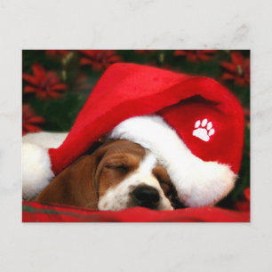 Merry Christmas Puppy postkaart Feestdagenkaart