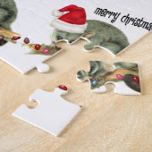 Merry Christmas Puzzle Christmas Opossum Legpuzzel (Zijkant)