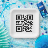 Merry Christmas QR-code Papieren Bordje (Feest)