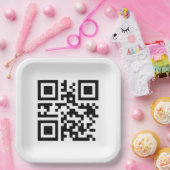 Merry Christmas QR-code Papieren Bordje (Feest)