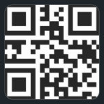Merry Christmas QR-code Vierkante Sticker<br><div class="desc">QR Code lezen Vrolijk kerstfeest.</div>