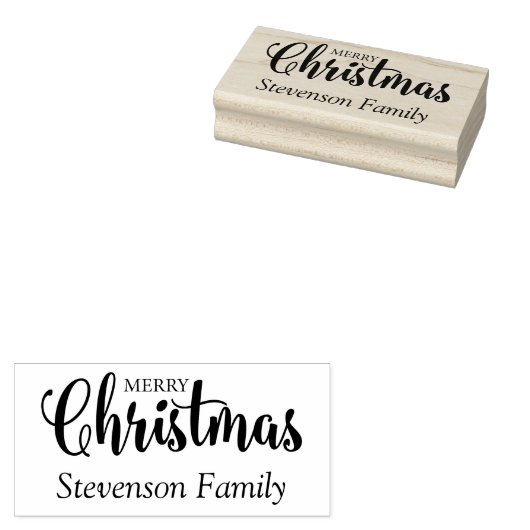 Merry Christmas Quote Rubberstempel (Gestempeld)