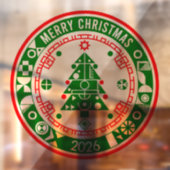 Merry Christmas Raamsticker (Vel 2)