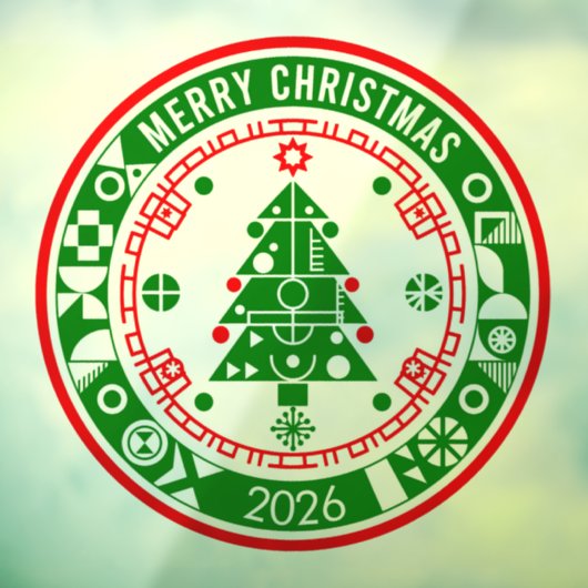 Merry Christmas Raamsticker (Vel 3)