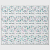 Merry Christmas Rabbit Wreath Cadeaupapier (Vlak)