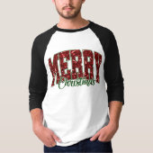 Merry Christmas Ragland Sleeve T-shirt (Voorkant)