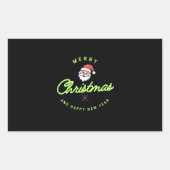 Merry Christmas Rechthoekige Sticker (Voorkant)