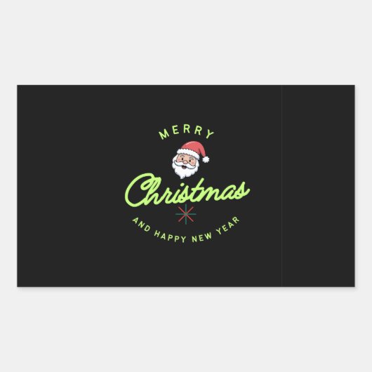 Merry Christmas Rechthoekige Sticker (Voorkant)