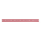 Merry Christmas Red And White Striped Festive Grosgrain Lint (Voorkant)