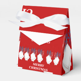 Merry Christmas Red Bells Gablle Gift box Bedankdoosjes