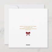 Merry Christmas Red Bow 4 Photo Holiday Card Feestdagenkaart (Achterkant)