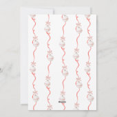 Merry Christmas Red Bow Feestdagenkaart (Achterkant)